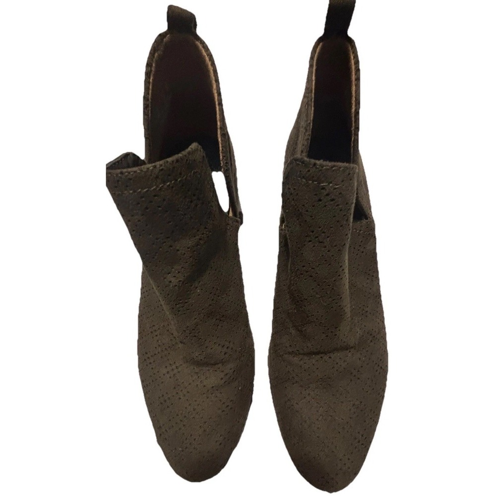 Dr. Scholl's Rate Ankle Boots Women's Size 9 Olive Green Faux Suede